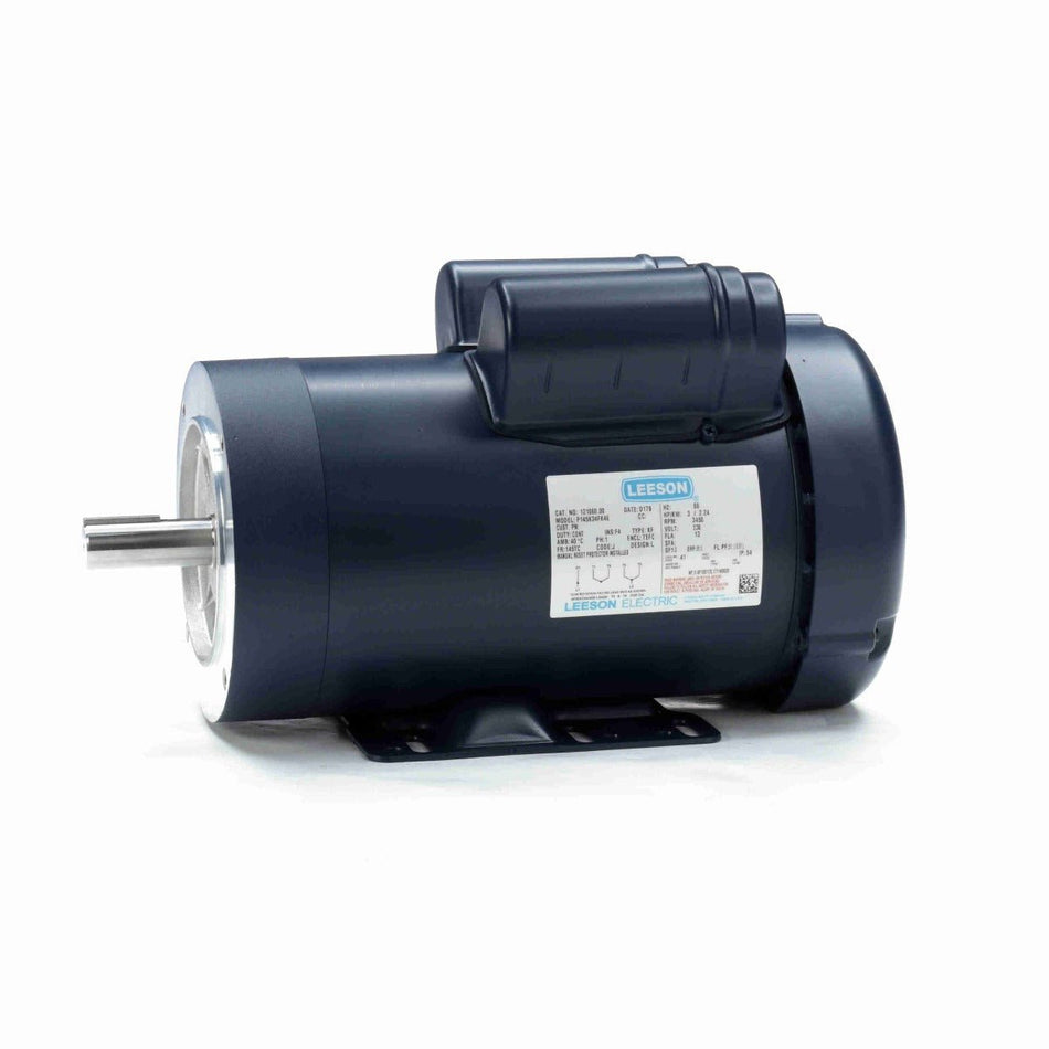 121060.00 Leeson Motor 3HP 3450RPM 145TC TEFC 230Volt 1 Phase - Square One Electric Motors & Pumps