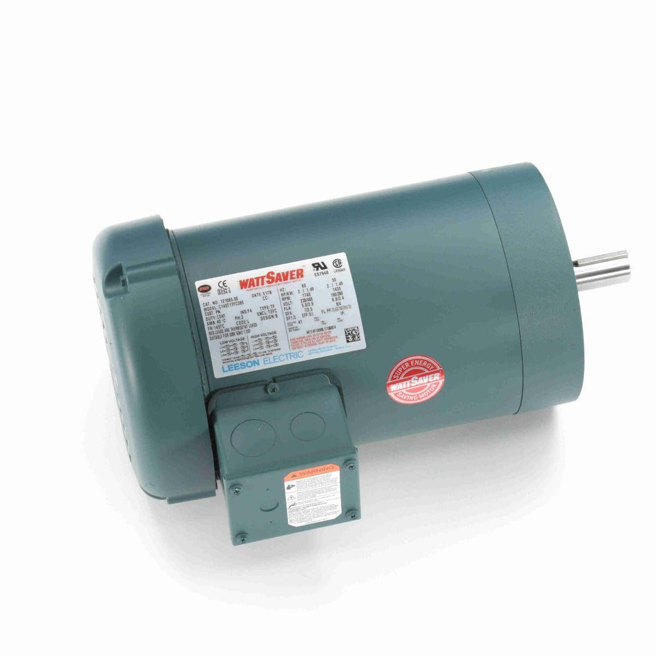 121065.00 Leeson Motor 2HP 1745RPM 145TC TEFC 208 - 230/460Volt 3 Phase - Square One Electric Motors & Pumps