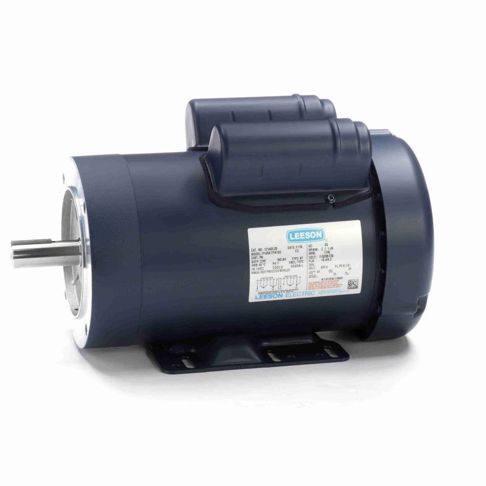 121465.00 Leeson 2HP C Face Motor P145K17FK10