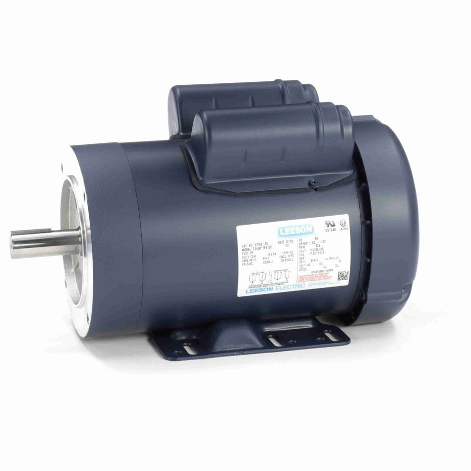 121681.00 Leeson AC Motor 1.5HP 1740RPM 145TC TEFC 115/208 - 230Volt Single Phase - Square One Electric Motors & Pumps