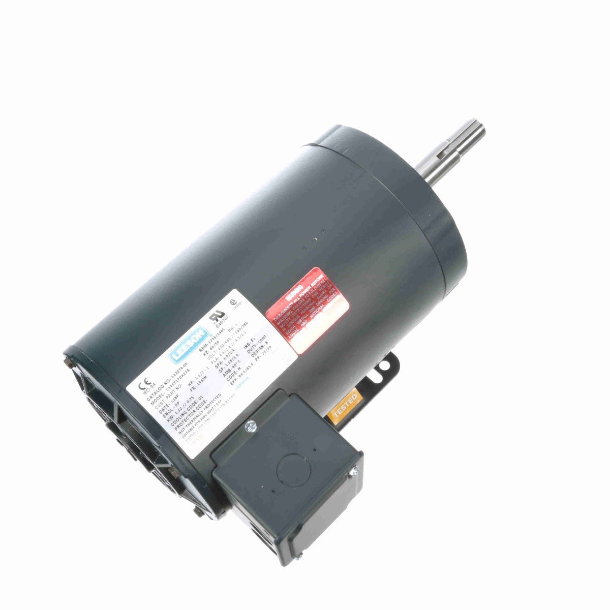 122076.00 Leeson Pump Motor 1.5HP 1800RPM 145JM ODP 208 - 230/460Volt 3Phase - Square One Electric Motors & Pumps