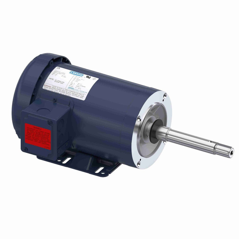 122109.00 Leeson Motor 1.5HP 1725RPM 145JP TEFC 208 - 230/460Volt 3Phase - Square One Electric Motors & Pumps