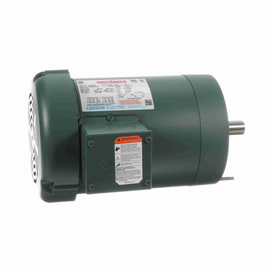 122166.00 Leeson Motor 1.5HP 3490RPM 143TC TEFC 208 - 230/460Volt 3Phase - Square One Electric Motors & Pumps