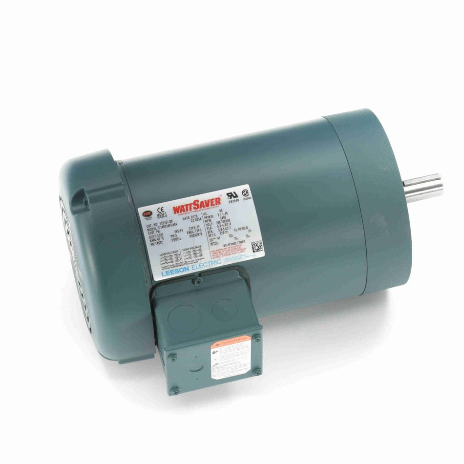 122167.00 Leeson Motor 2HP 3490RPM 145TC TEFC 208 - 230/460Volt 3Phase - Square One Electric Motors & Pumps