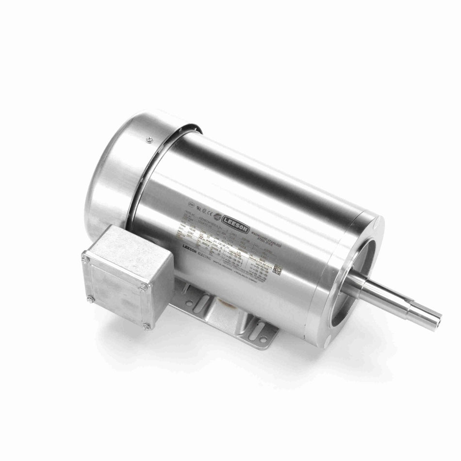 122213.00 Leeson Motor 3HP 3490RPM 145JM TEFC 230/460Volt 3Phase - Square One Electric Motors & Pumps