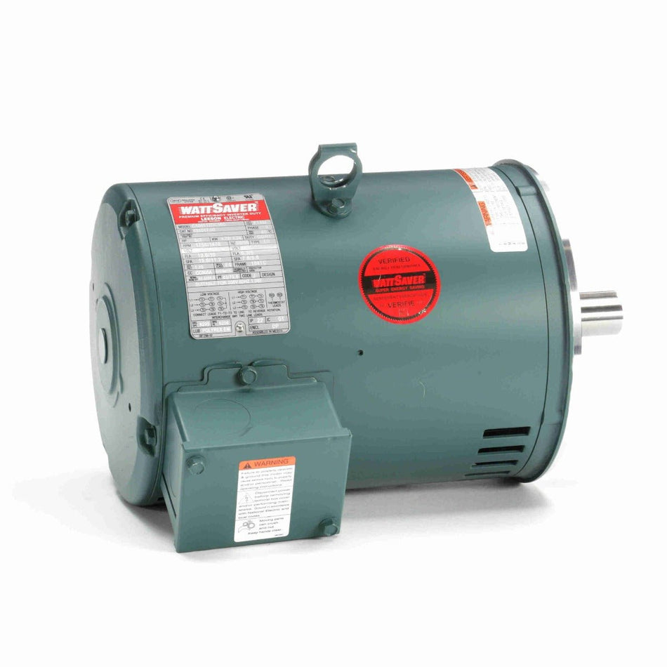 131517.00 Leeson AC Motor 5HP 1760RPM 184TC DP 208 - 230/460Volt Three Phase - Square One Electric Motors & Pumps