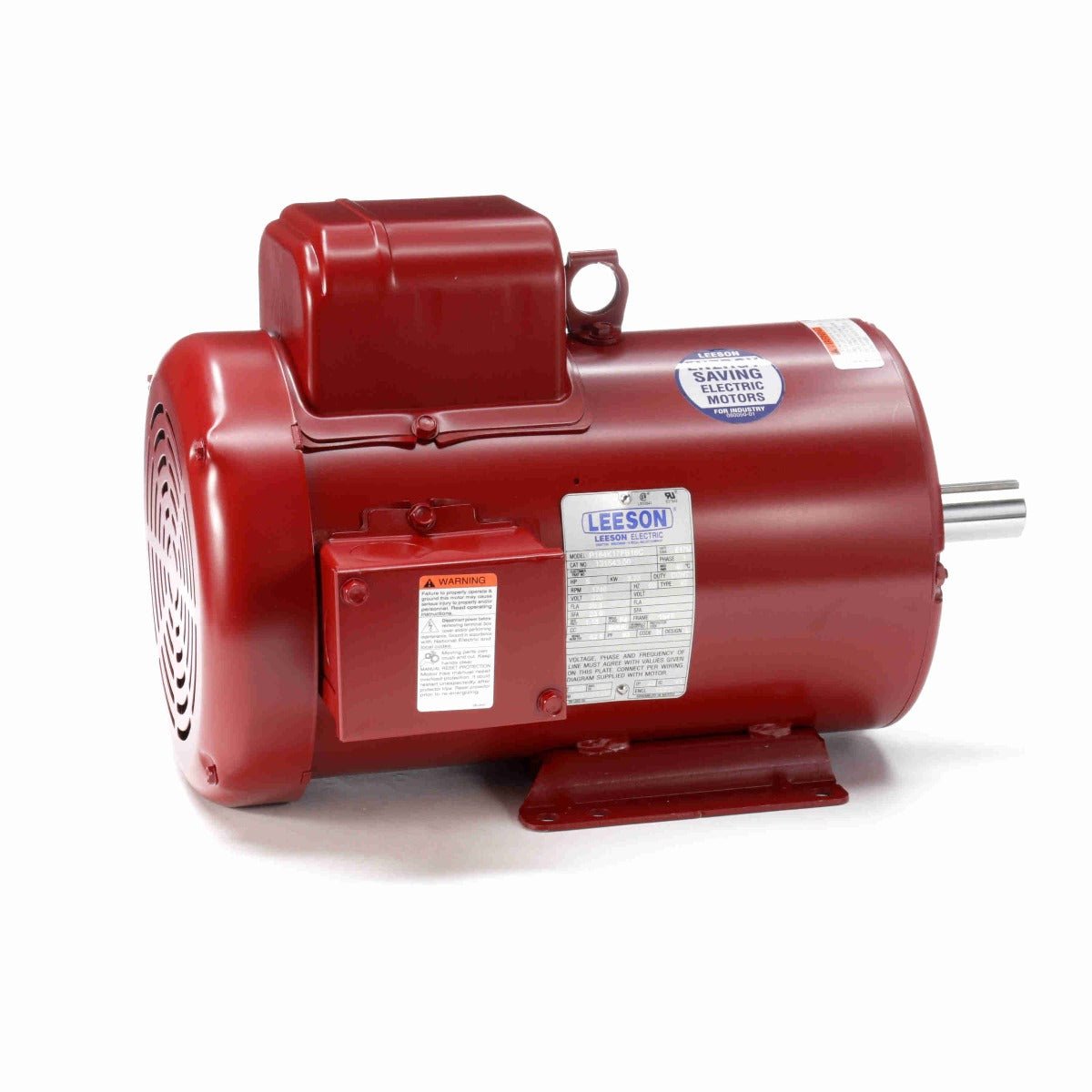 131543.00 Leeson Motor 5HP 1740RPM 184T TEFC 230Volt 1Phase P184K17FB16C - Square One Electric Motors & Pumps