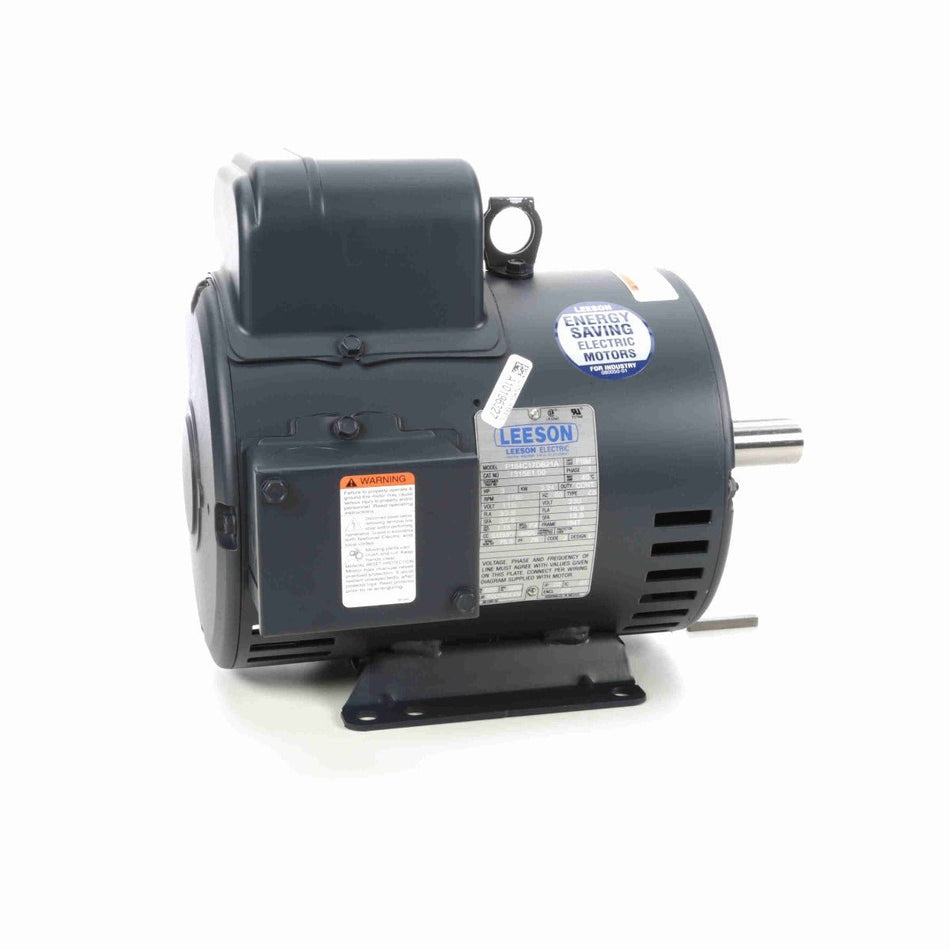 131561.00 Leeson AC Motor 3HP 1740RPM 184T DP 115/230Volt Single Phase P184C17DB21 - Square One Electric Motors & Pumps