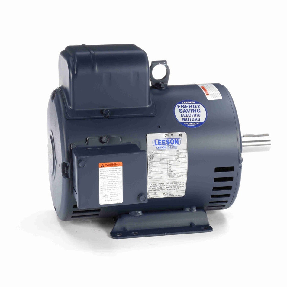 131616.00 Leeson AC Motor 5HP 3500RPM 184T DP 208 - 230Volt 1 Phase C184K34DB3 - Square One Electric Motors & Pumps