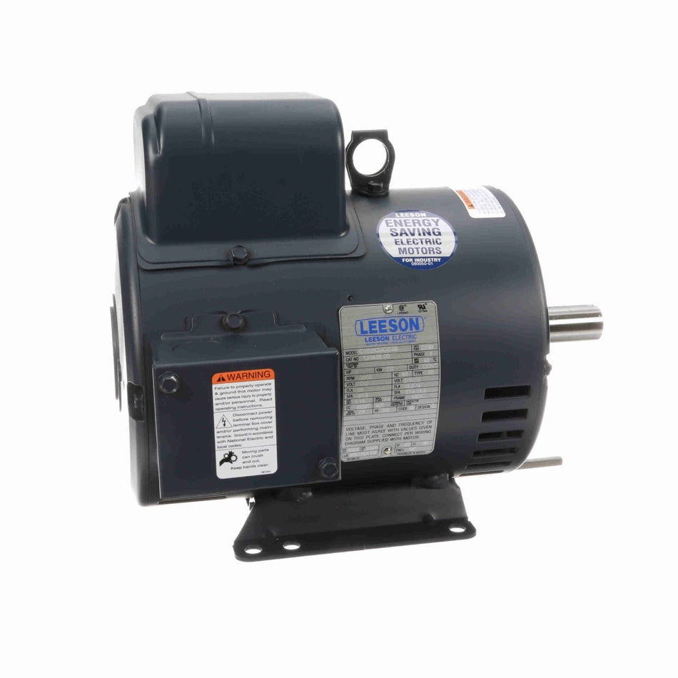131636.00 Leeson Motor 3HP 3500RPM 182T DP 115/208 - 230Volt 1 Phase C182K34DB3 - Square One Electric Motors & Pumps