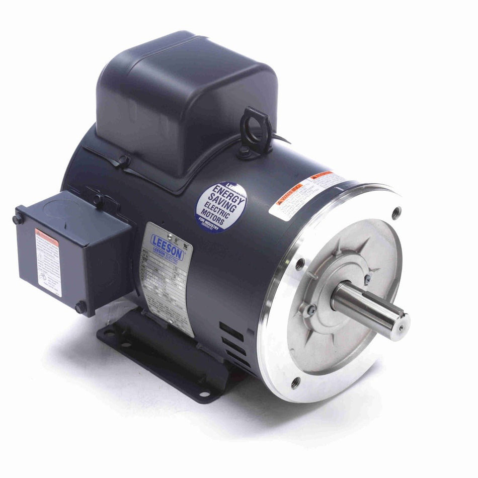 131853.00 Leeson Motor 3HP 1740RPM 184TC DP 208 - 230Volt 1Phase - Square One Electric Motors & Pumps