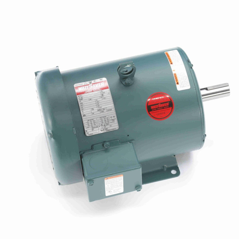 131987.00 Leeson AC Motor 5HP 3515RPM 184T TEFC 208 - 230/460Volt 3 Phase - Square One Electric Motors & Pumps