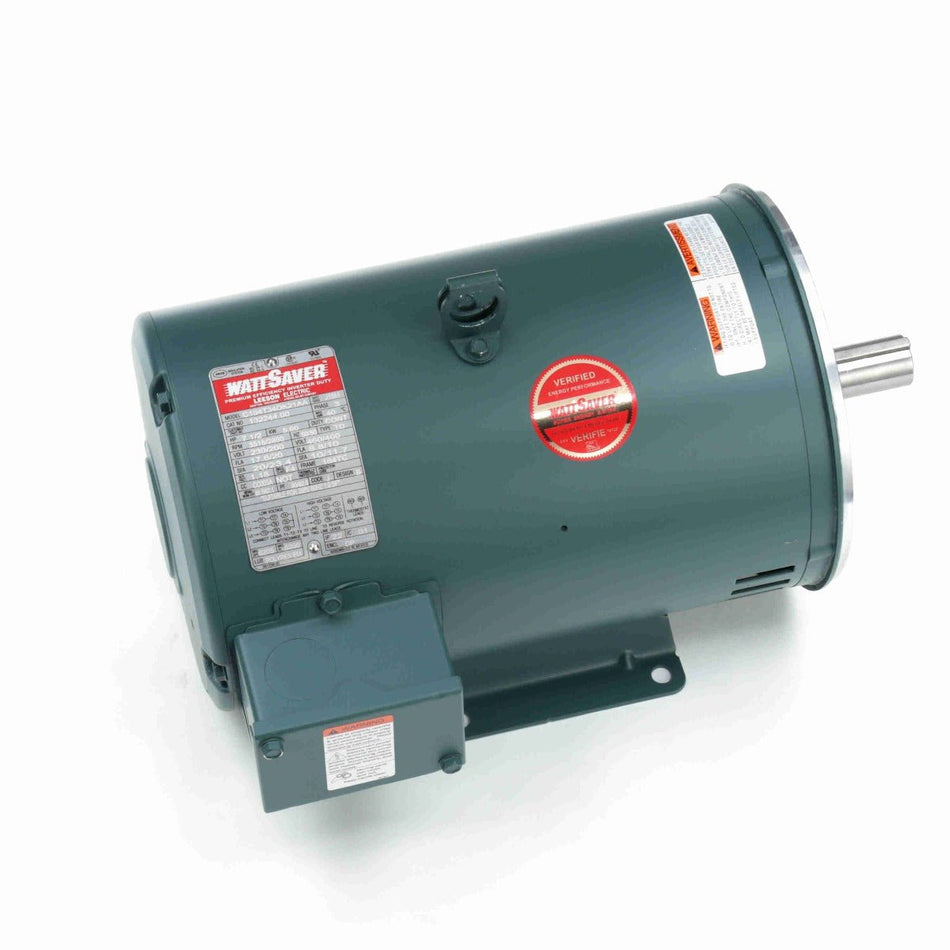 132244.00 Leeson AC Motor 7.5HP 3515RPM 184TC DP 208 - 230/460Volt Three Phase - Square One Electric Motors & Pumps