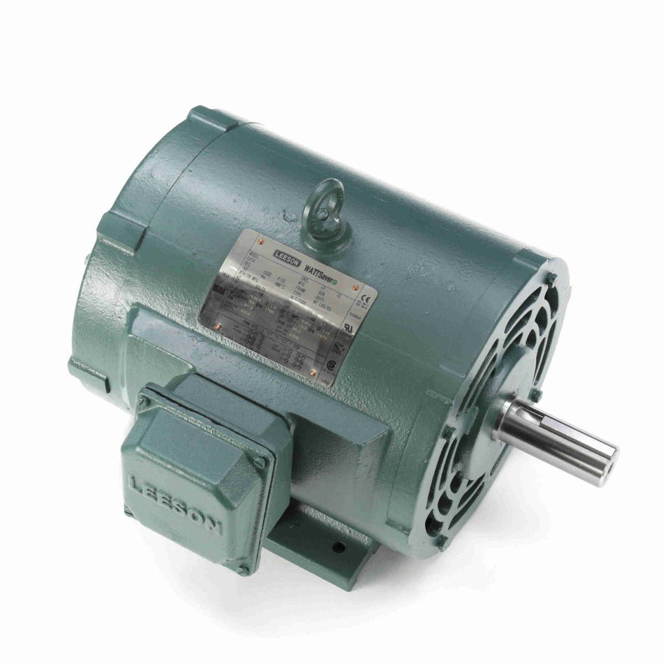 170142.60 Leeson AC Motor 7.5HP 1760RPM 213T DP 208 - 230/460Volt Three Phase - Square One Electric Motors & Pumps