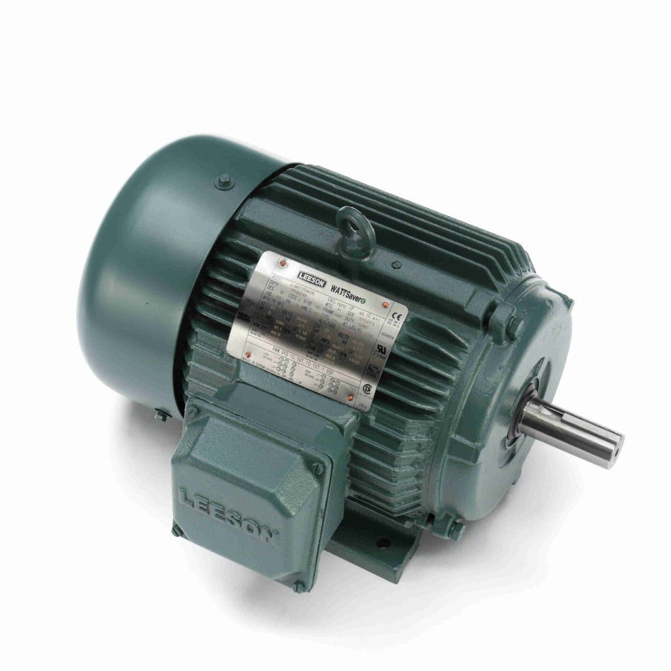 171322.60 Leeson AC Motor 5HP 1760RPM 184T TEFC 208 - 230/460Volt 3 Phase - Square One Electric Motors & Pumps