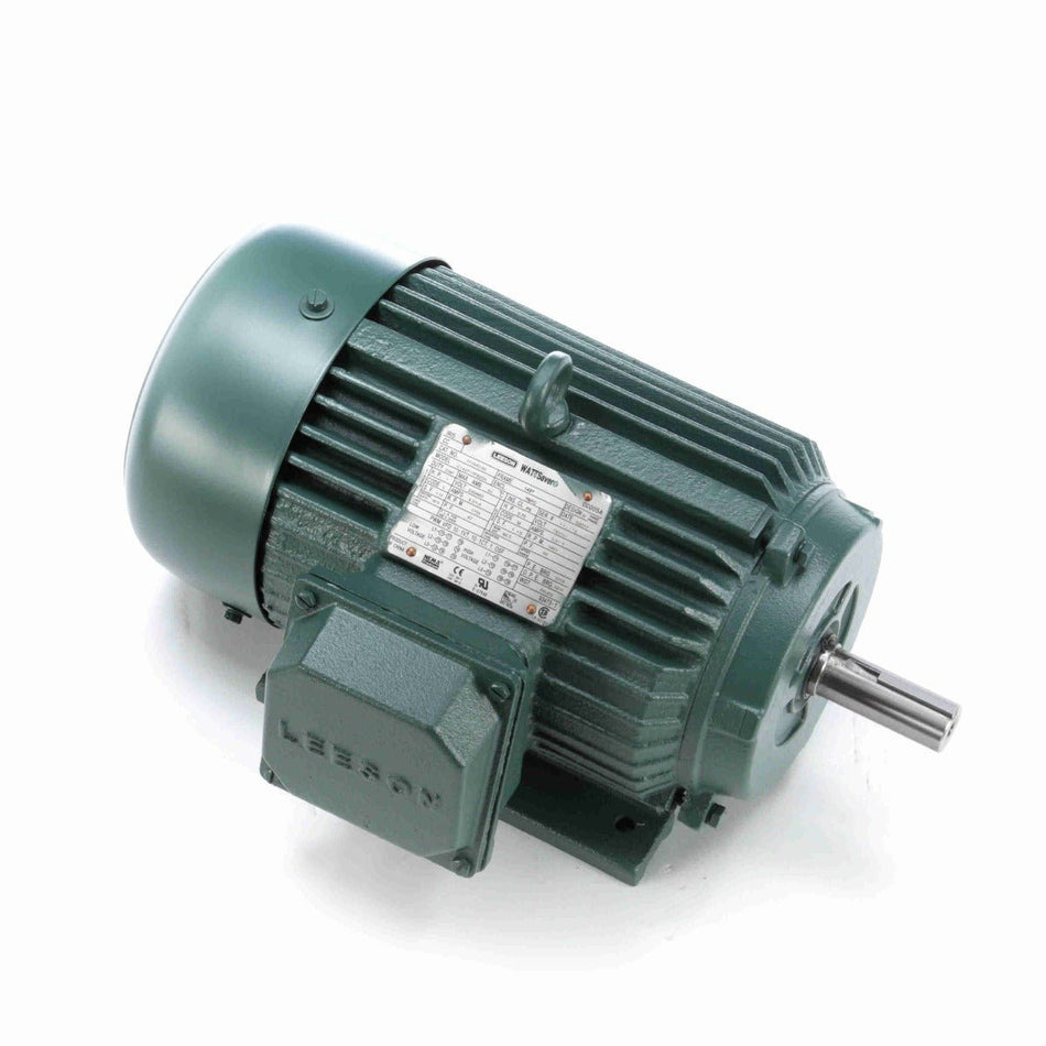 171640.60 Leeson Motor 1HP 1725RPM 143T TEFC 230/460V 3 Phase - Square One Electric Motors & Pumps