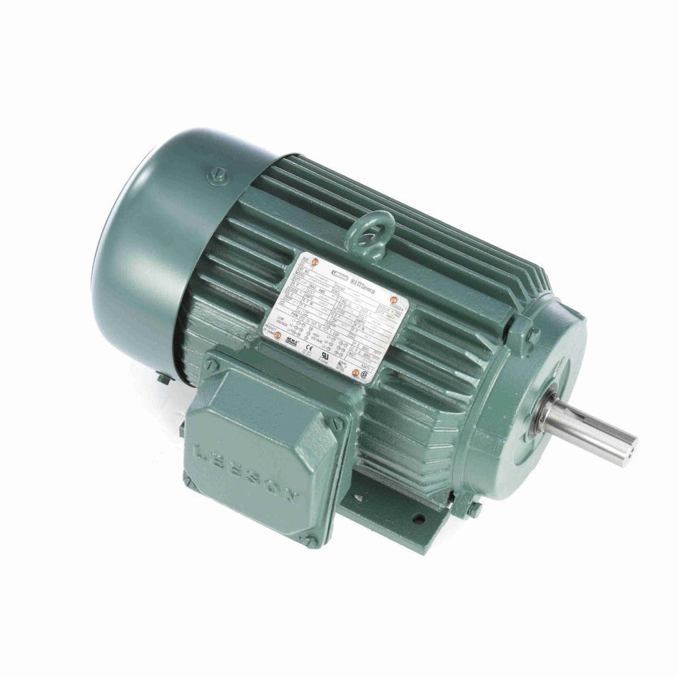 171646.60 Leeson AC Motor 1.5HP 1725RPM 145T TEFC 208 - 230/460Volt 3 Phase - Square One Electric Motors & Pumps