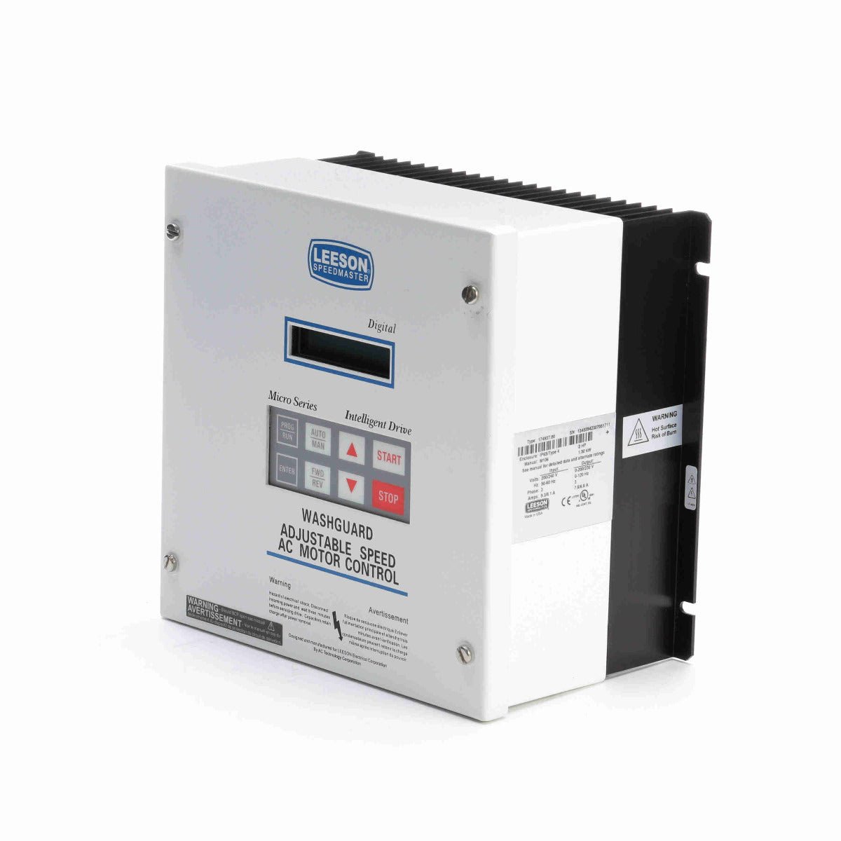 174937.00 Leeson Washguard VFD Drive 2HP 200 - 240V 6.8AMP 3 Phase - Square One Electric Motors & Pumps