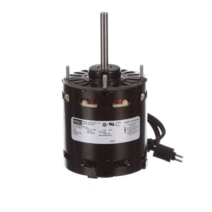 D1120 Fasco Motor 1/20HP 1550RPM 3.3" Open 115Volt 1 Phase CW - Square One Electric Motors & Pumps