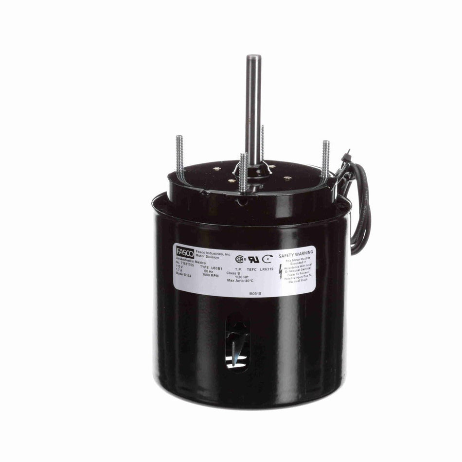 D134 Fasco Motor 1/25 HP, 1500 RPM, 115 V, 1 Phase 