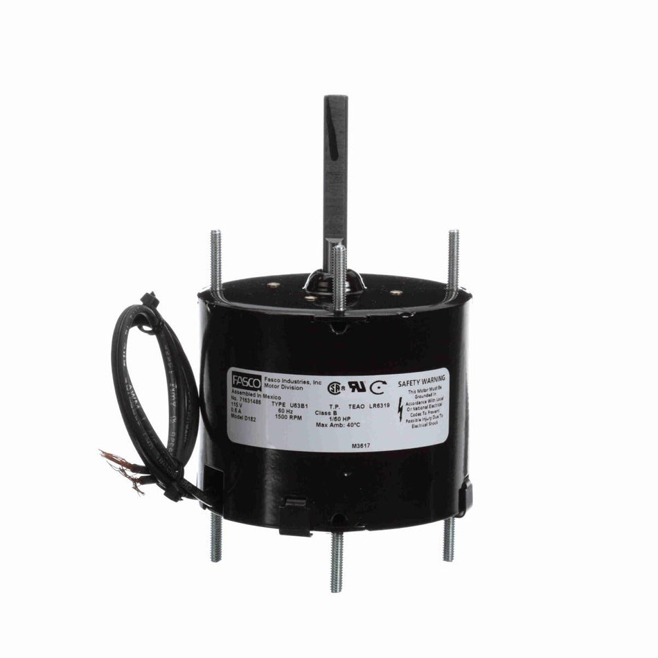 D182 Fasco Motor 1/60 HP, 1500 RPM, 115 V, 1 Phase 