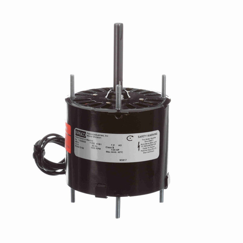 D186 Fasco Motor 1/20 HP, 1500 RPM, 460 V, 1 Phase