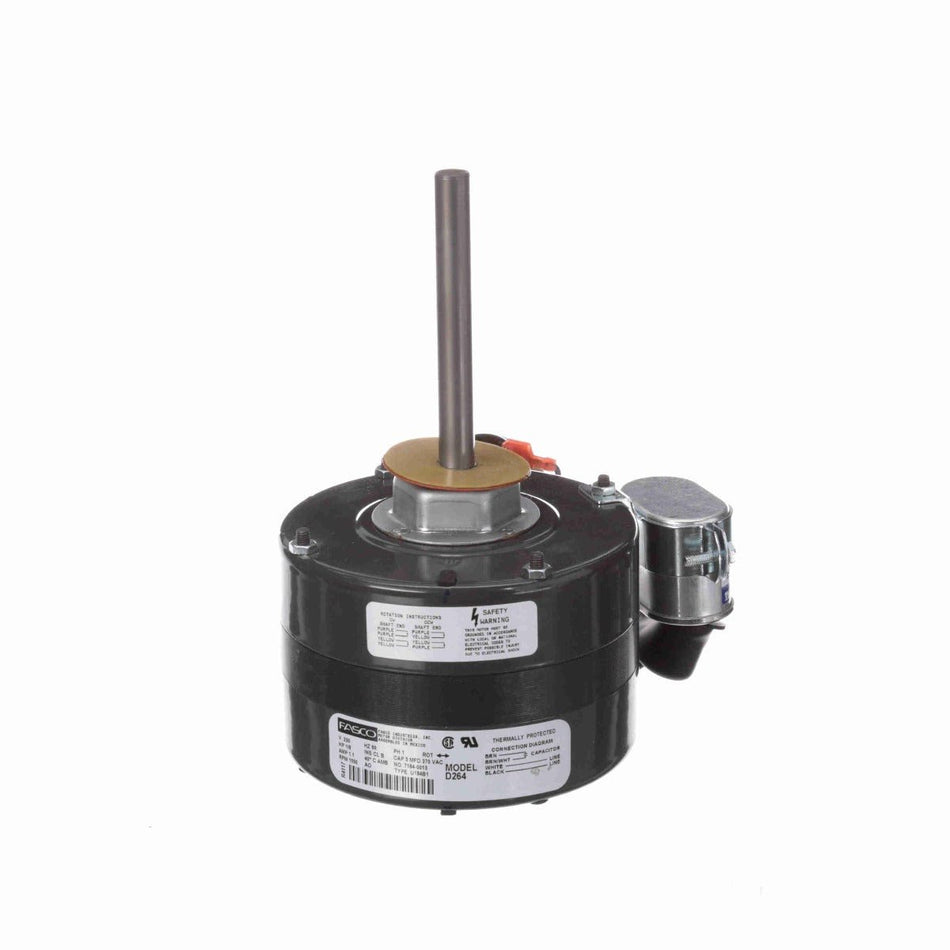 D264 Fasco Blower 1/8HP 1550RPM 5" Open 230Volt 1Phase REV - Square One Electric Motors & Pumps