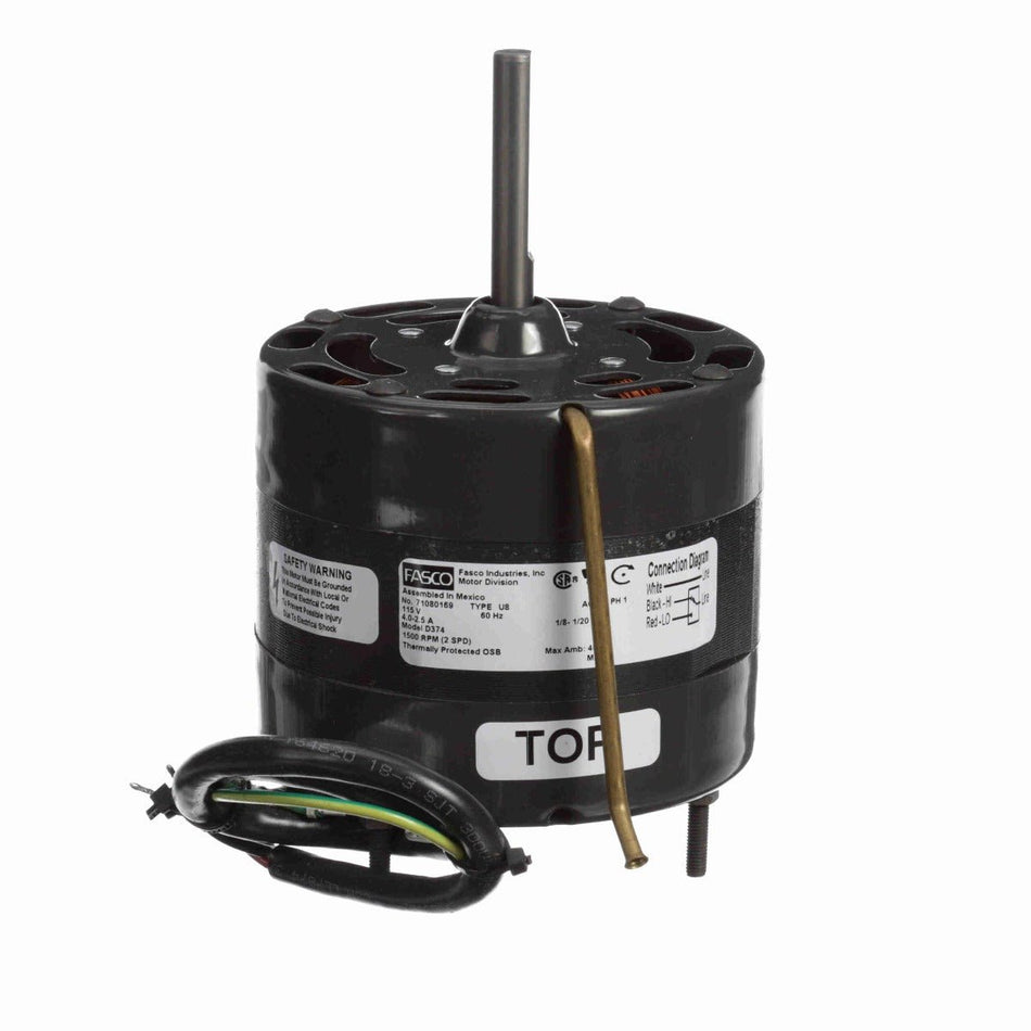 D374 Fasco Motor 1/8 HP, 1500 RPM, 115 V, 1 Phase 