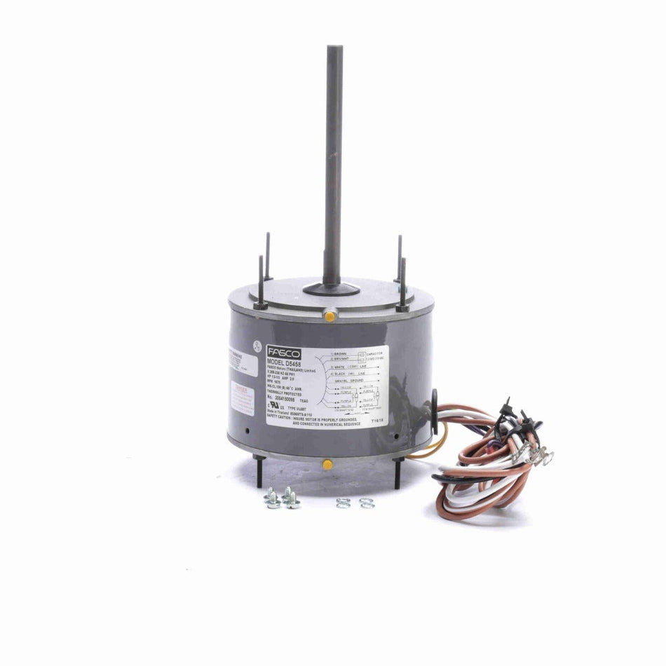 D5458 Fasco Motor 1/5 HP, 1075 RPM, 208-230 V, 1 Phase