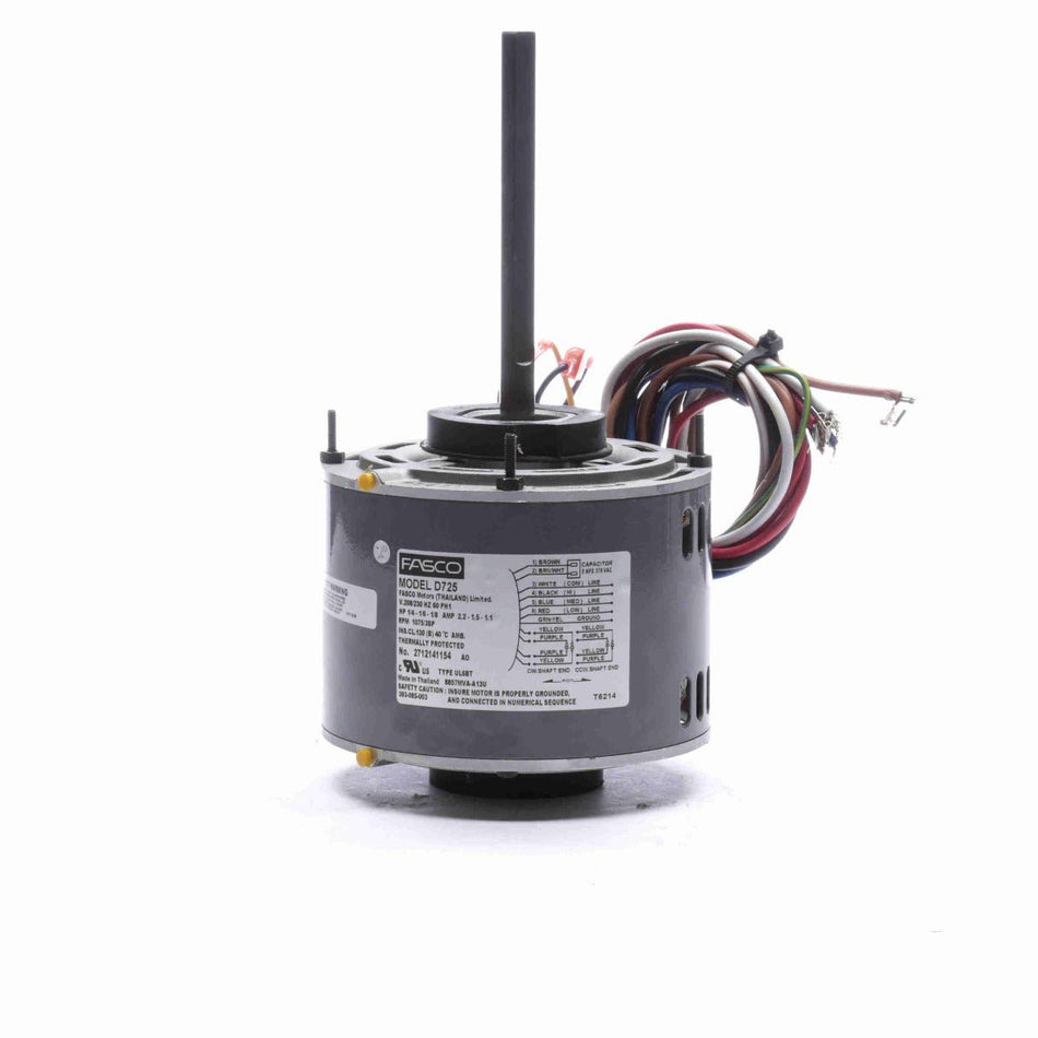 D742 Fasco Motor 1/4 HP, 1075 RPM, 208-230 V, 1 Phase
