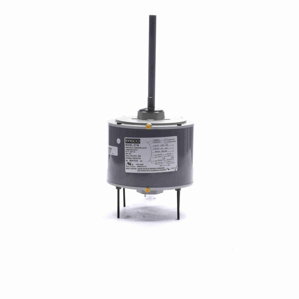 D748 Fasco Motor 1/3 HP, 1075 RPM, 208-230 V, 1 Phase