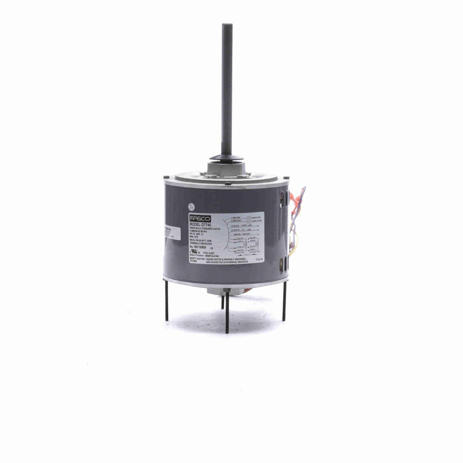 D7745 Fasco Motor 1/2 HP, 1075 RPM, 208-230 V, 1 Phase