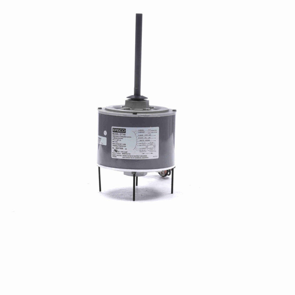 D7748 Fasco Motor 1/3 HP, 1075 RPM, 208-230 V, 1 Phase
