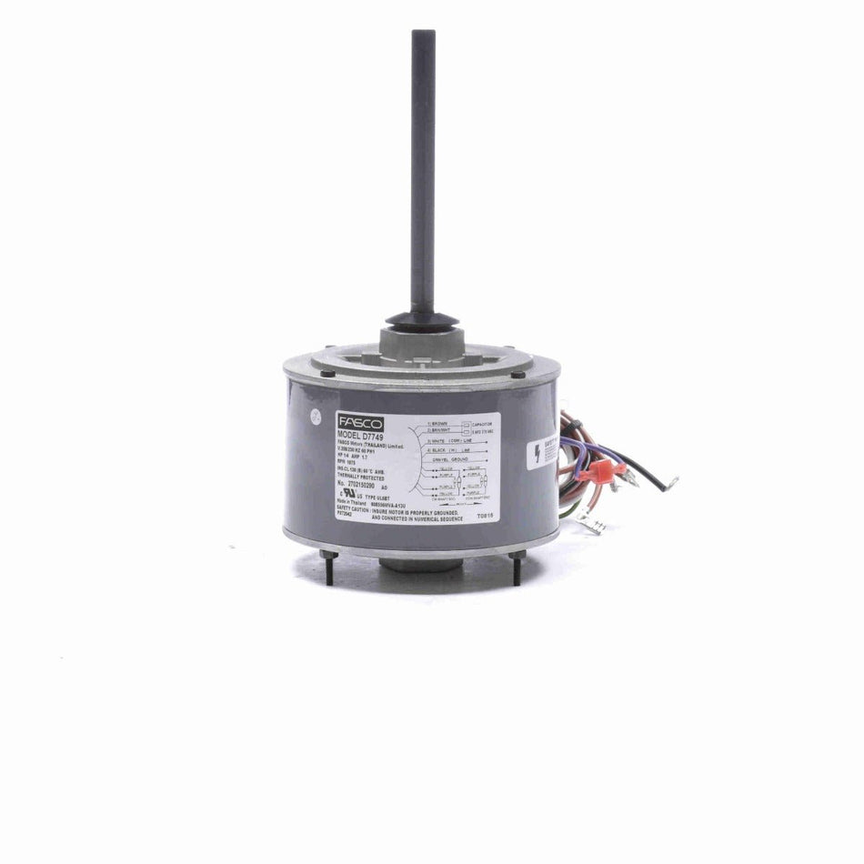 D774 Fasco Motor 1/4 HP, 1625 RPM, 208-230 V, 1 Phase 
