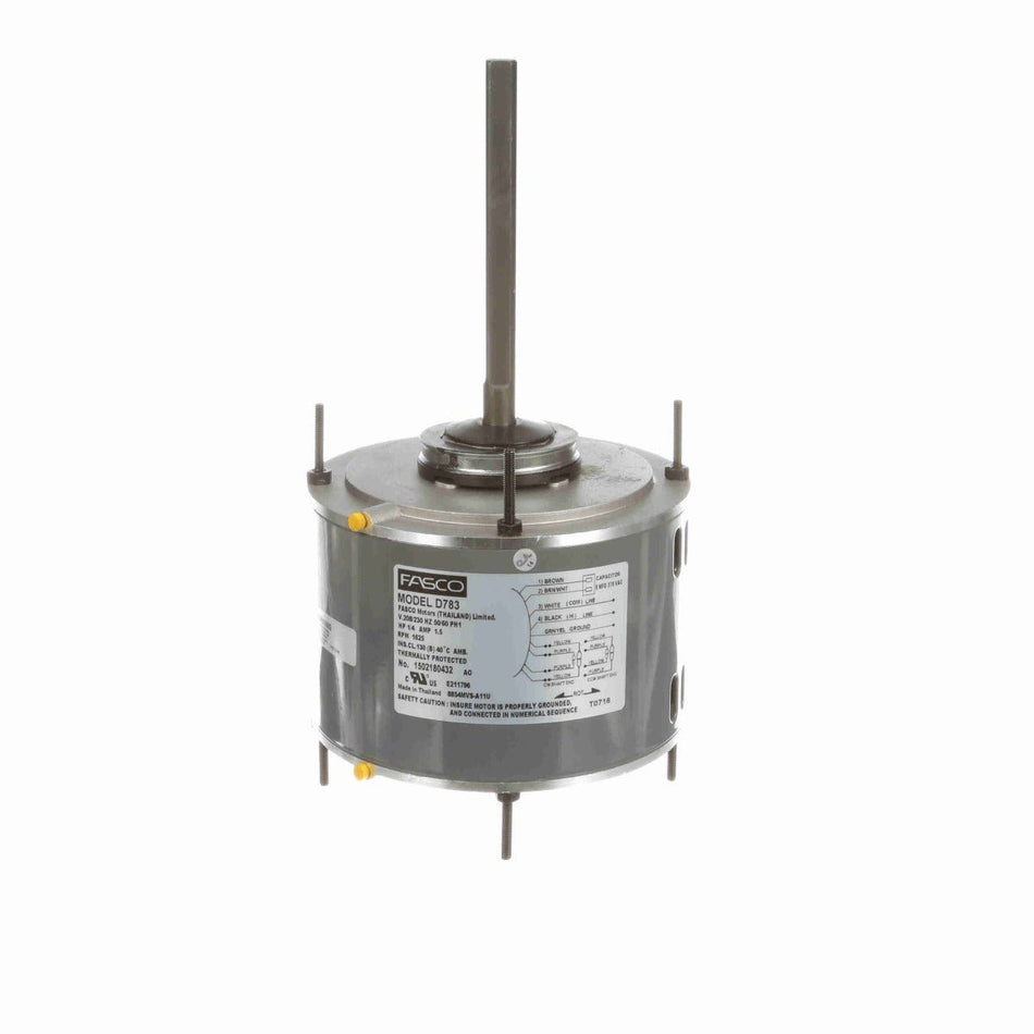 D783 Fasco Motor 1/4 HP, 1625 RPM, 208-230 V, 1 Phase