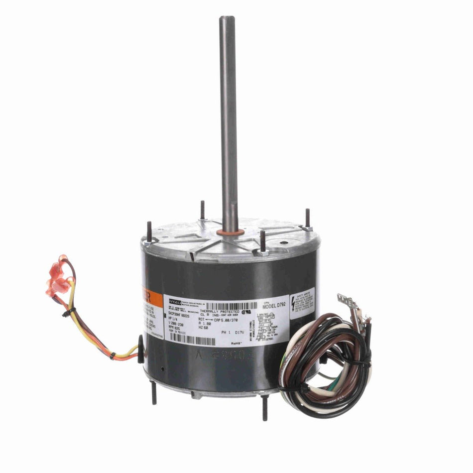 D792 Fasco Motor 1/4 HP, 825 RPM, 208-230 V, 1 Phase
