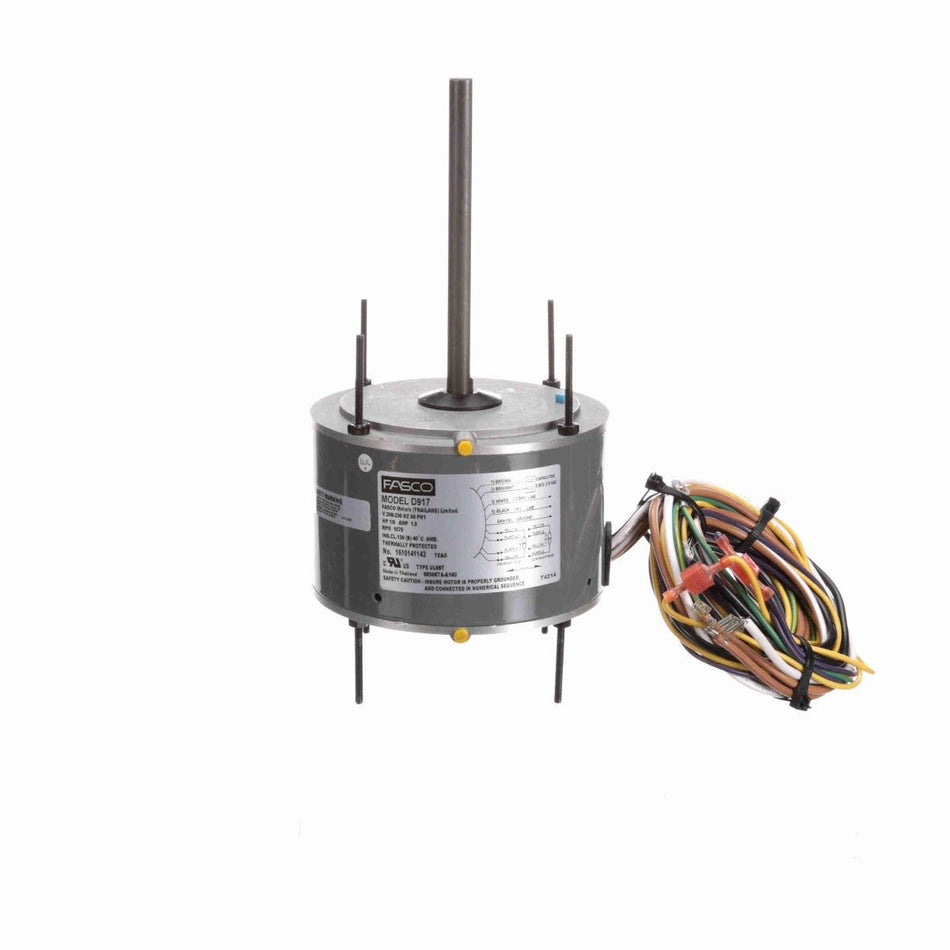D917 Fasco Motor 1/6 HP, 1075 RPM, 208-230 V, 1Phase