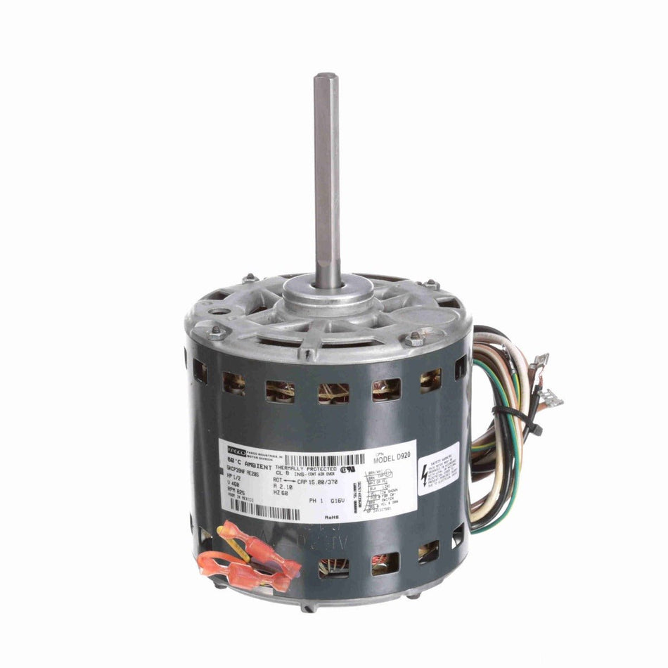 D920 Fasco Motor 1/2 HP, 825 RPM, 460 V, 1Phase