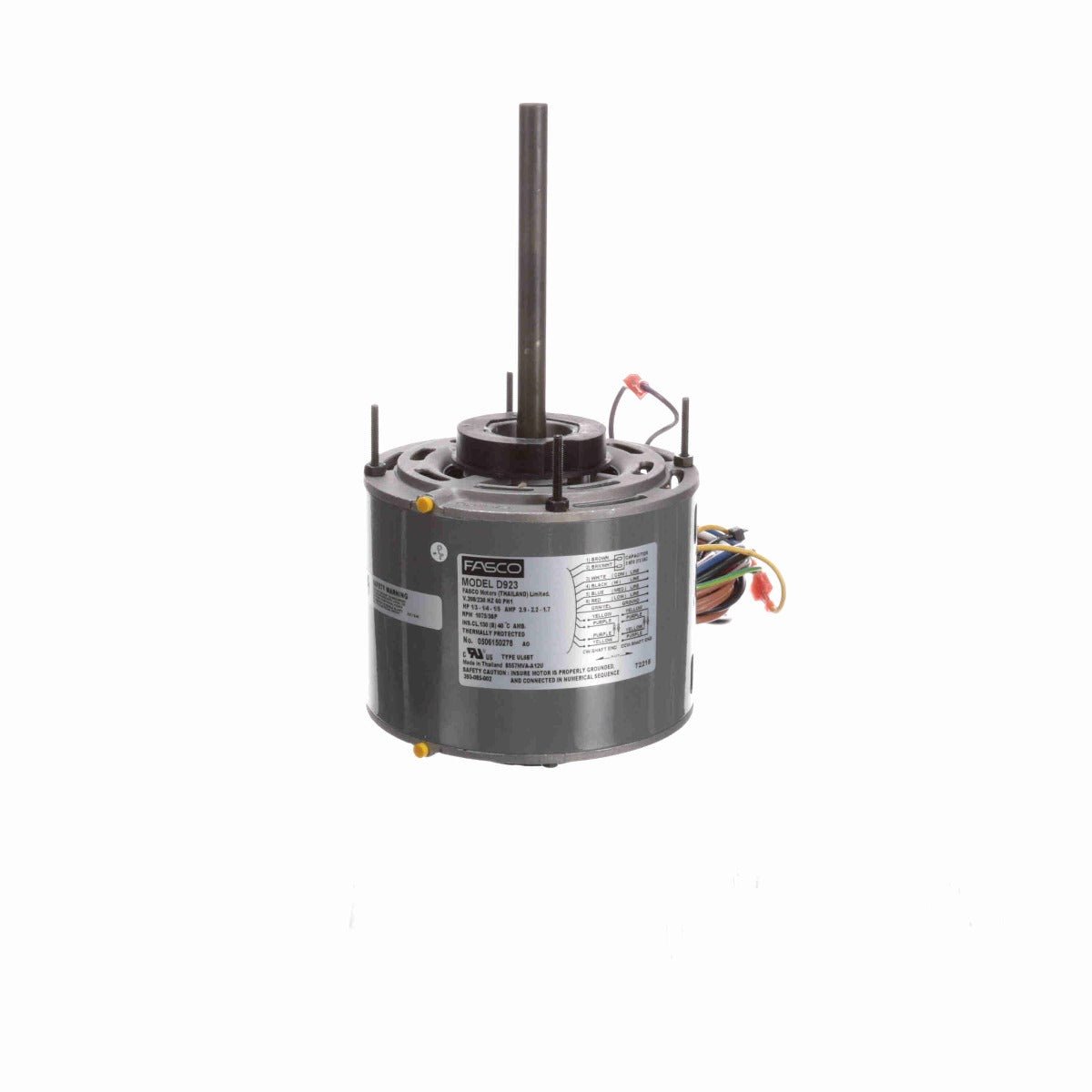 D923 Fasco Motor 1/3 HP, 1075 RPM, 208-230 V, 1Phase