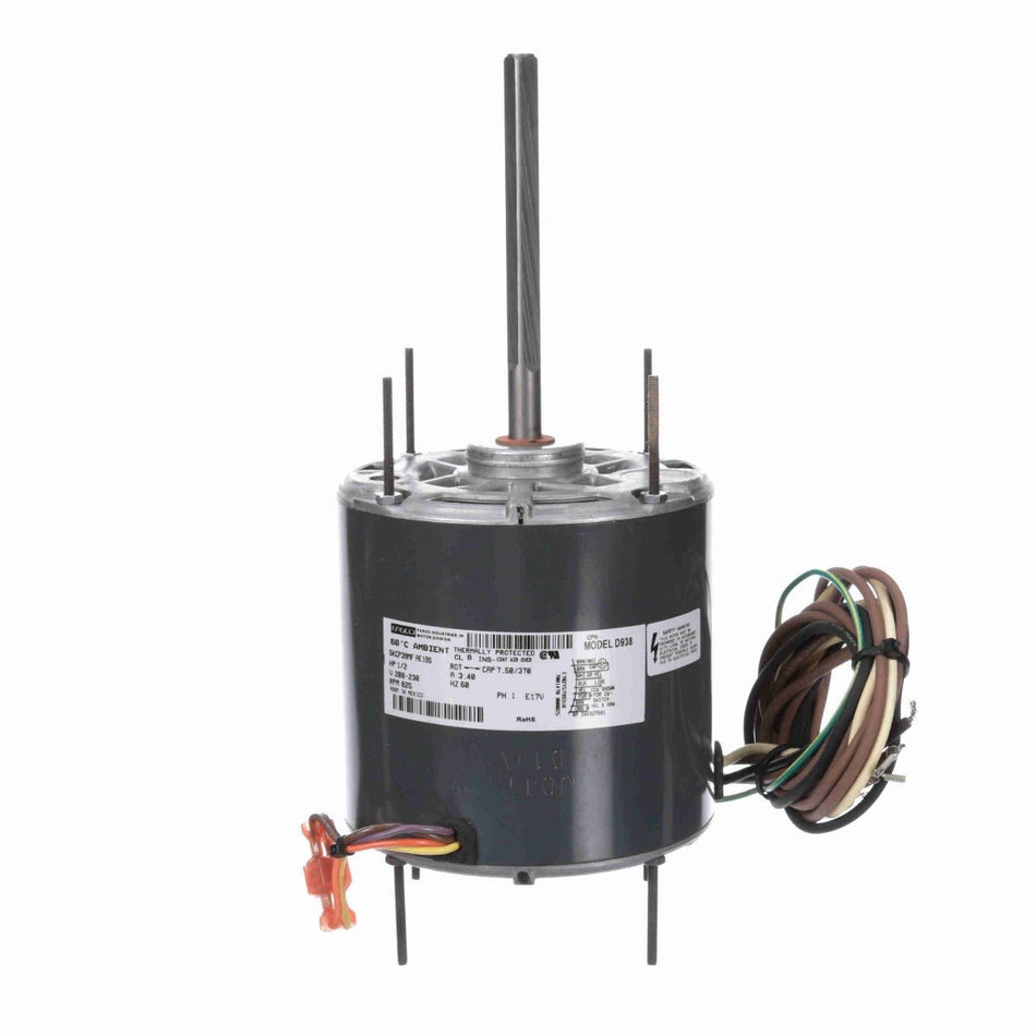D938 Fasco Motor 1/2 HP, 825 RPM, 208-230 V, 1Phase