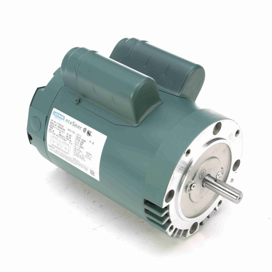 E113335.00 Leeson Motor 2HP 3450RPM 56C DP 115/208 - 230Volt 1 Phase A6K34DC29A - Square One Electric Motors & Pumps