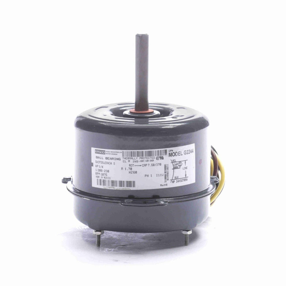 G2244 Fasco Motor 1/4 HP, 1075 RPM,  208-230 V, 1Phase 