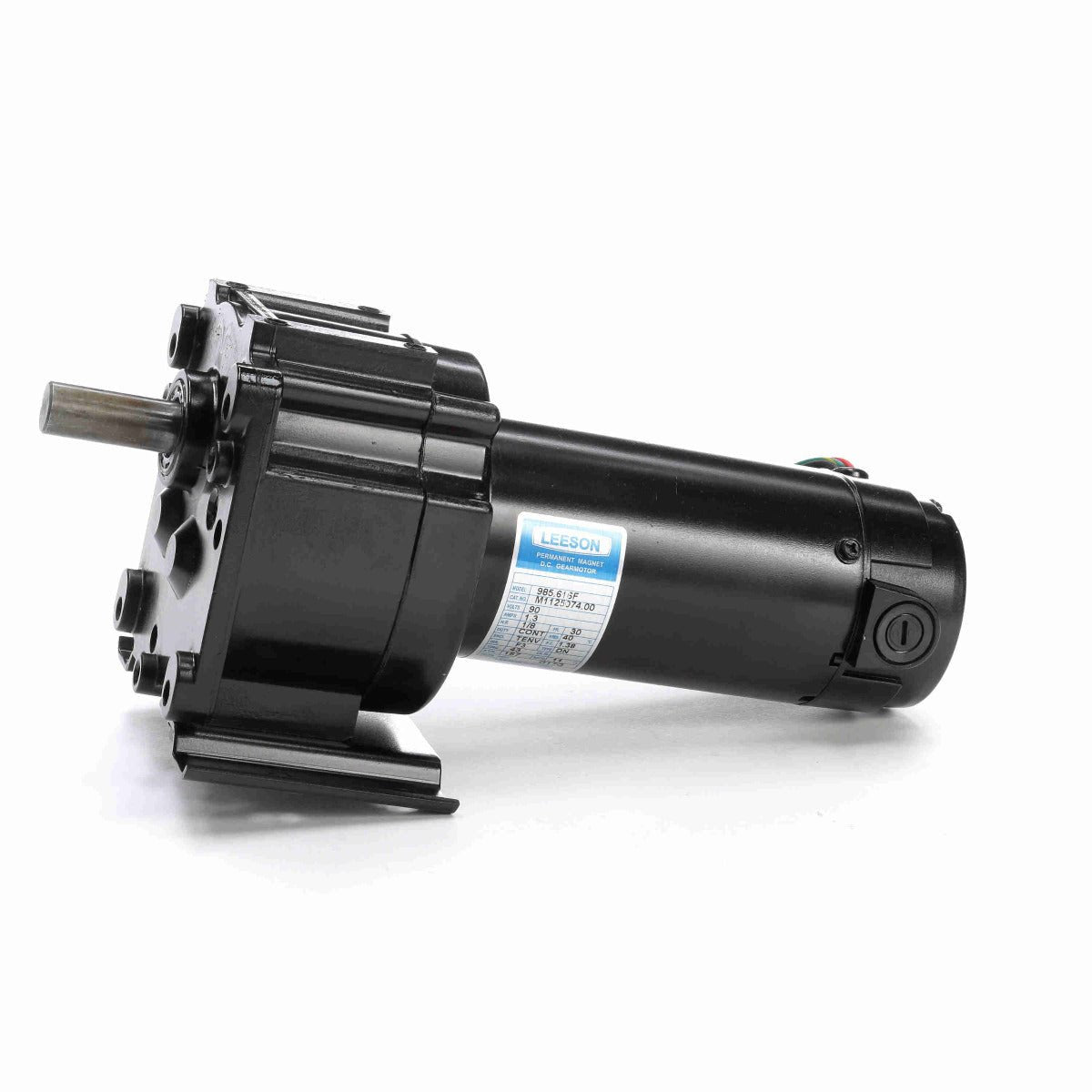 M1125074 Leeson Gear Motor 1/8HP 167RPM 30 TENV 90V DC - Square One Electric Motors & Pumps
