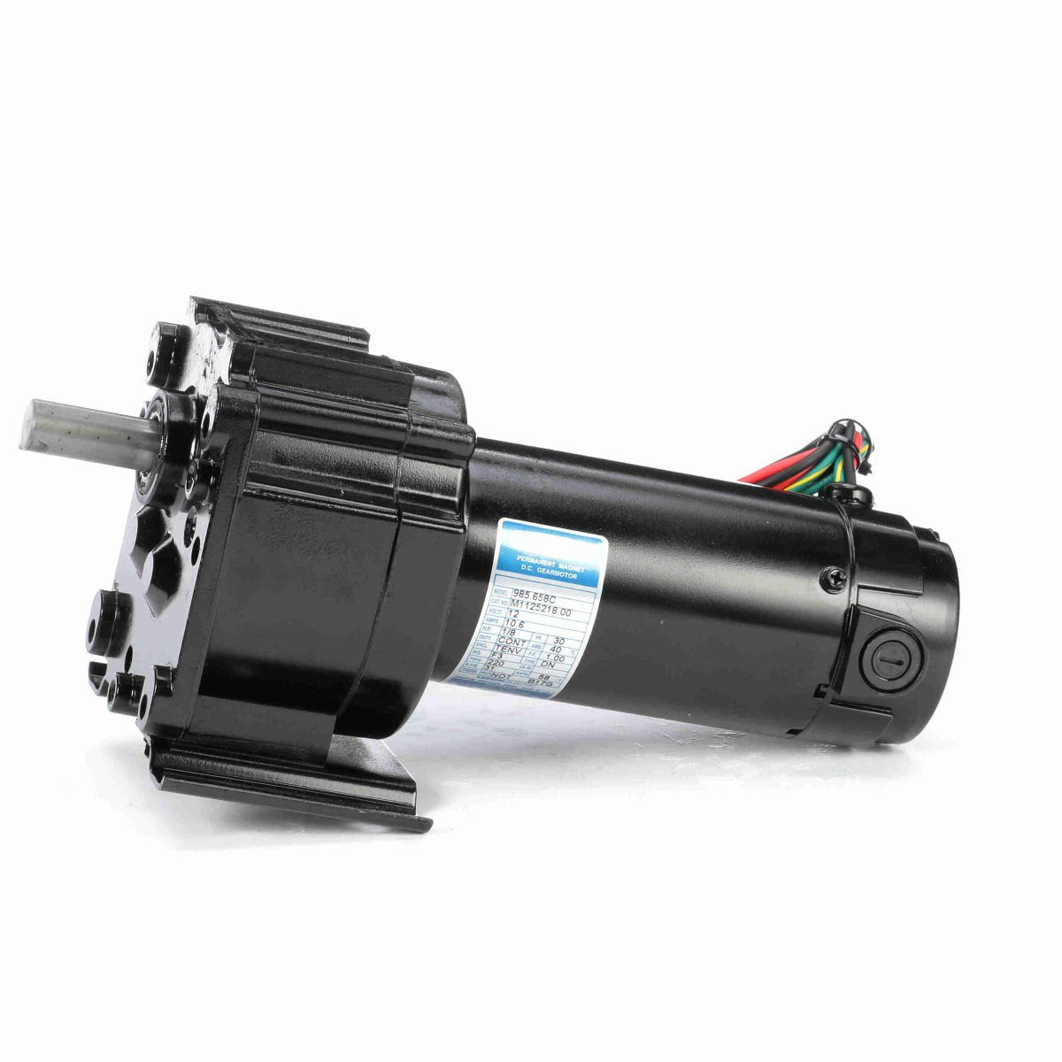 M1125218 Leeson Gear Motor 1/8HP 31RPM 30 TENV 12V DC - Square One Electric Motors & Pumps