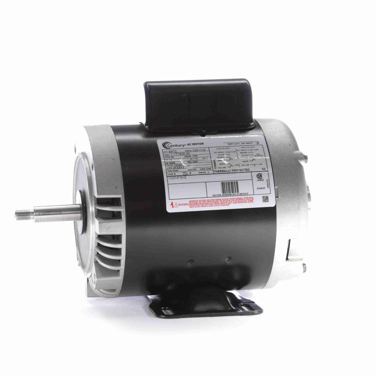 B472 Century Motor 1/3 HP | Pool Pump Motor | Square One Electric ...