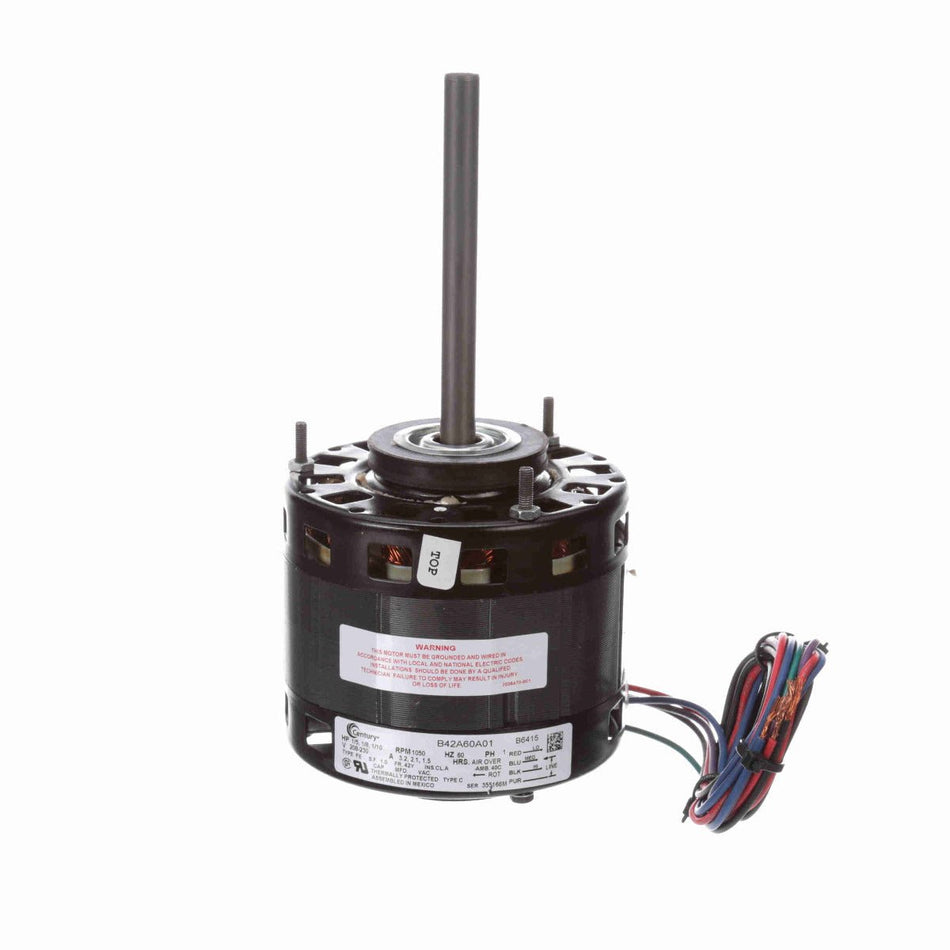 B6415 Century Motor 1/5 - 1/8 - 1/10HP 1050RPM 42Y OAO 208 - 230 Volt 1 Phase - Square One Electric Motors & Pumps