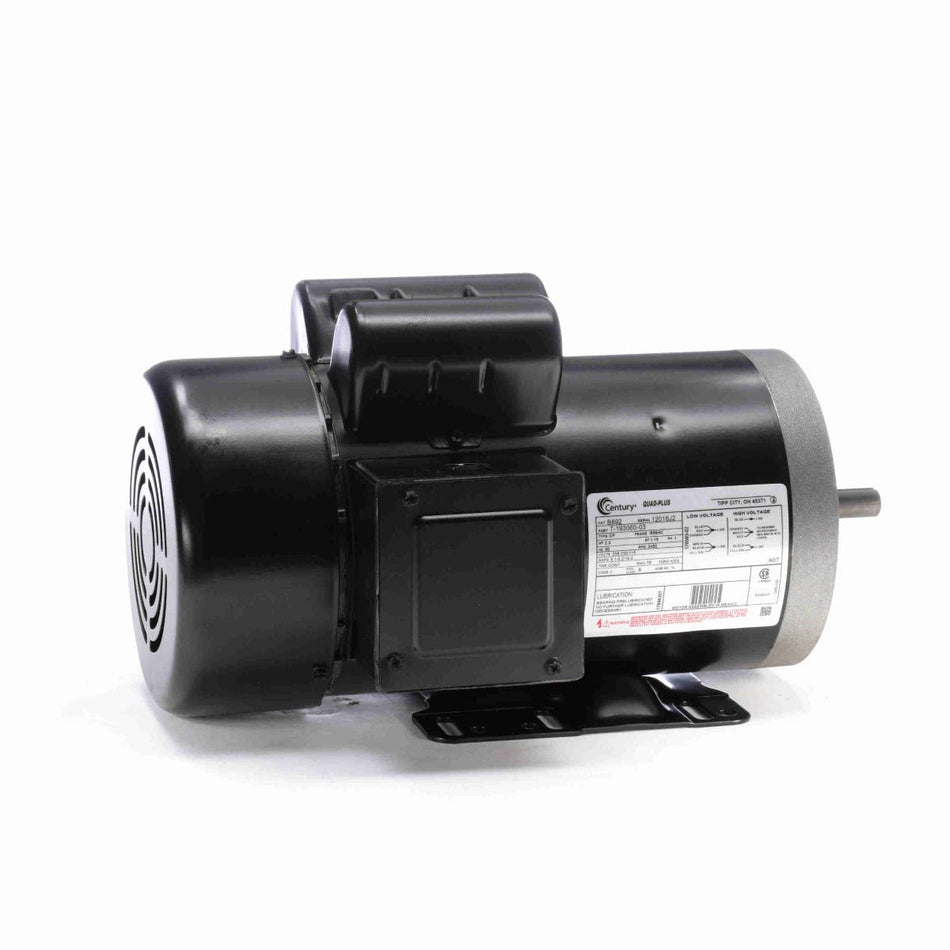 B892 Century Motor 2HP 3450RPM R56HC TEFC 208 - 230/115 Volt 1 Phase - Square One Electric Motors & Pumps
