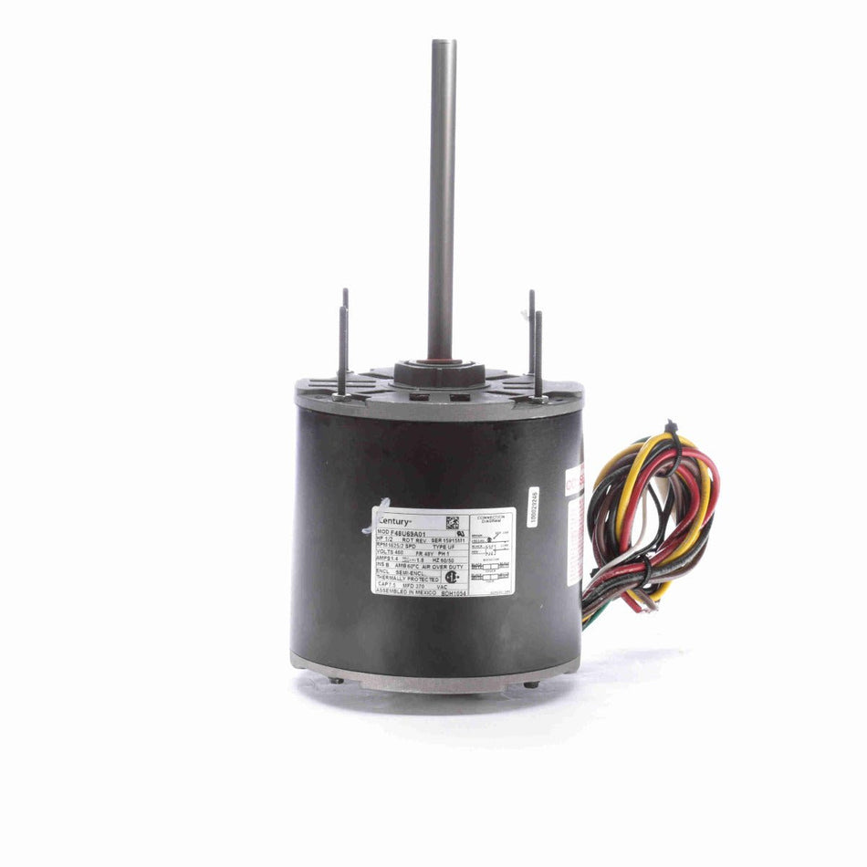 BDH1054 Century Motor 1/2HP 1625RPM 48Y SEMI ENCL 460 Volt 1 Phase - Square One Electric Motors & Pumps