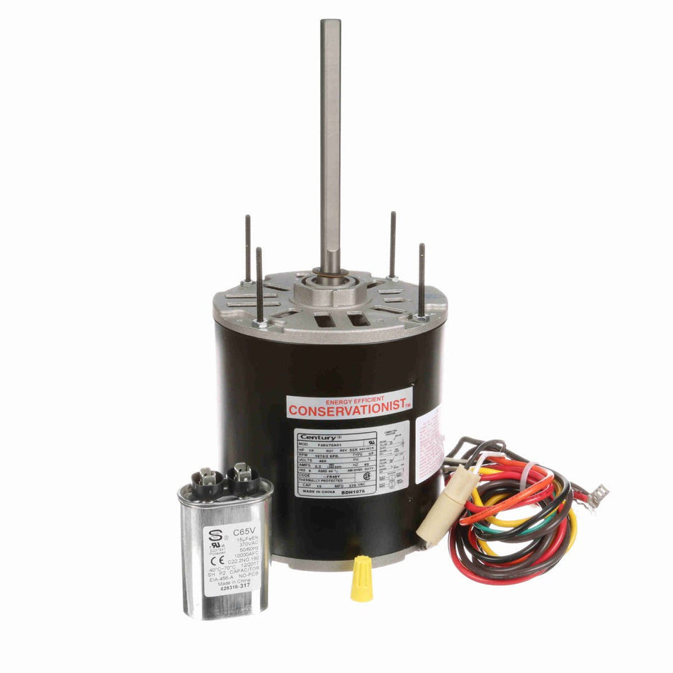 BDH1076 Century Motor 3/4HP 1075RPM 48Y SEMI ENCL 460 Volt 1 Phase - Square One Electric Motors & Pumps