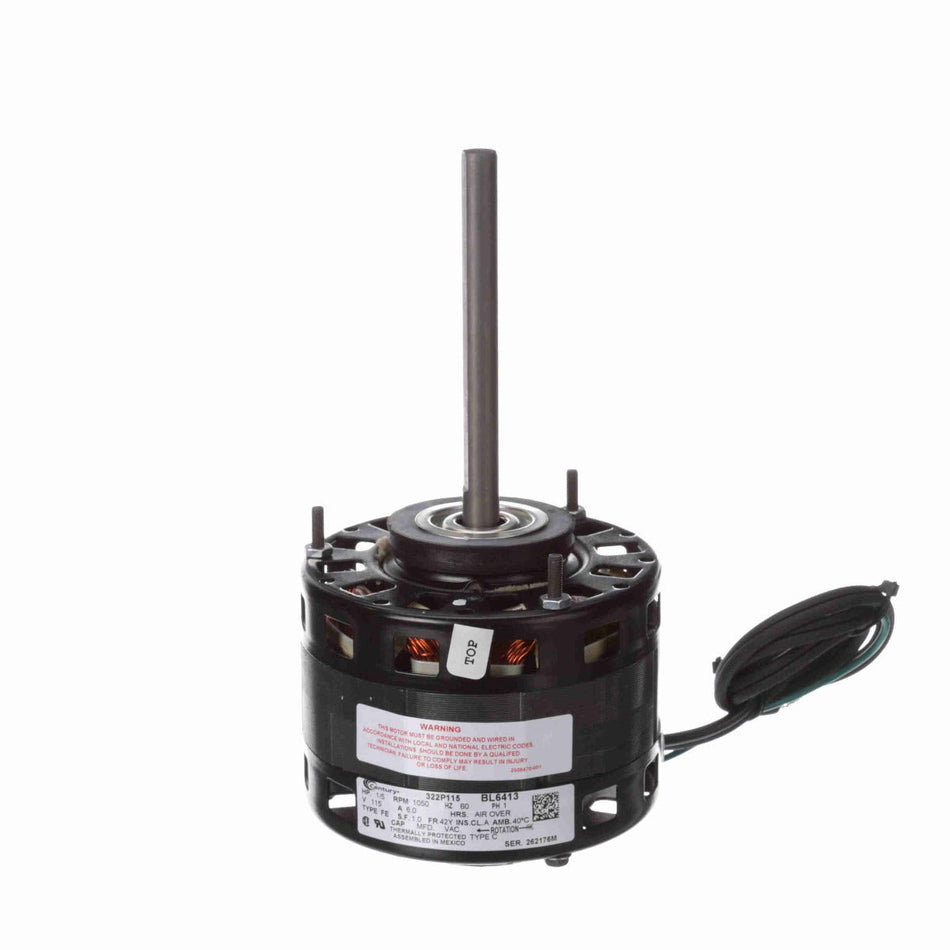 BL6413 Century Motor 1/5HP 1050RPM 42Y OPEN AIR OVER 115 Volt 1 Phase - Square One Electric Motors & Pumps